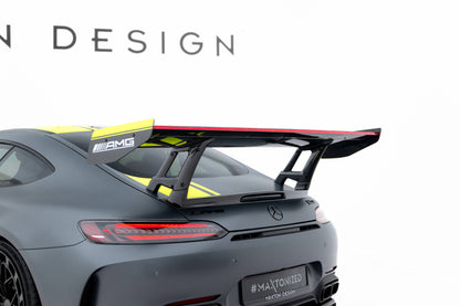 Carbon Heckspoiler Heckflügel + LED passend für Mercedes-AMG GTR C190 FL