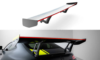 Carbon Heckspoiler Heckflügel + LED passend für Mercedes-AMG GTR C190 FL