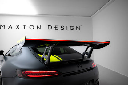 Carbon Heckspoiler Heckflügel + LED passend für Mercedes-AMG GTR C190 FL