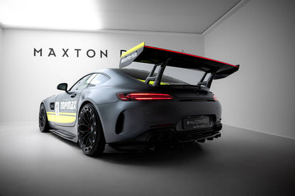 Carbon Heckspoiler Heckflügel + LED passend für Mercedes-AMG GTR C190 FL