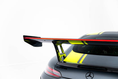 Carbon Heckspoiler Heckflügel + LED passend für Mercedes-AMG GTR C190 FL