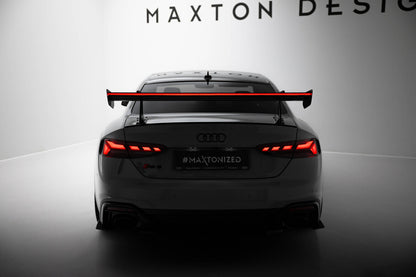 Carbon Heckspoiler Heckflügel mit Schwan Halterung + LED passend für Audi A5 / A5 S-Line / S5 / RS5 Coupe F5 / F5 FL