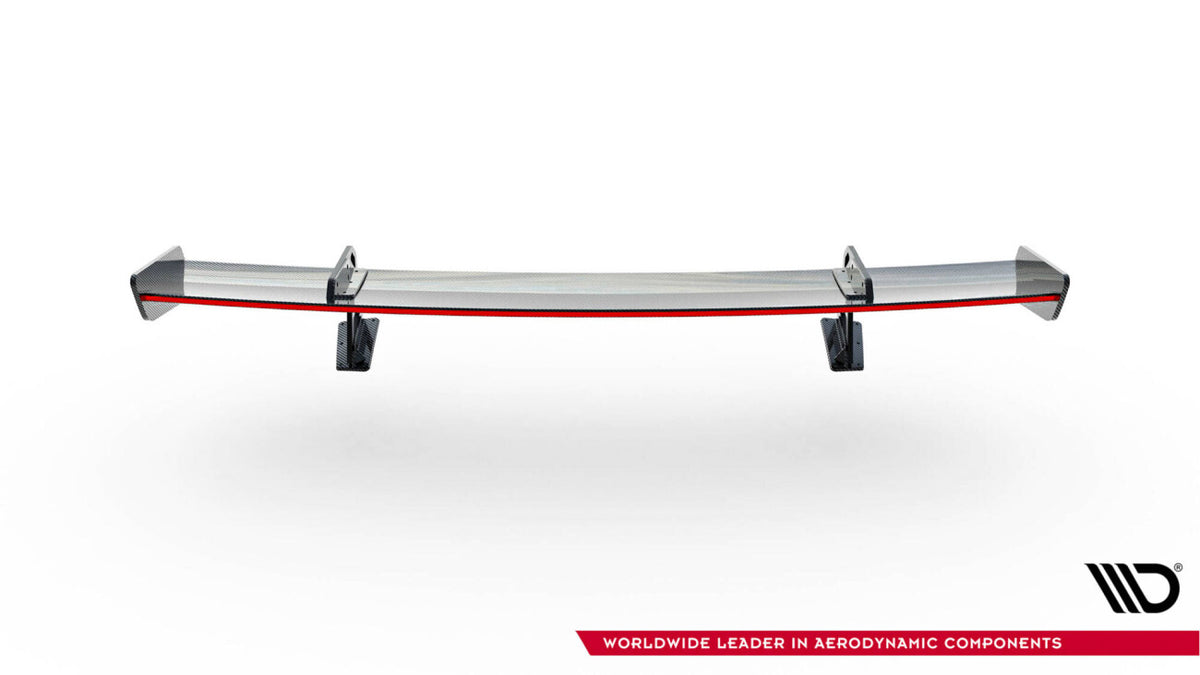 Carbon Heckspoiler Heckflügel mit Schwan Halterung + LED passend für Audi A5 / A5 S-Line / S5 / RS5 Coupe F5 / F5 FL