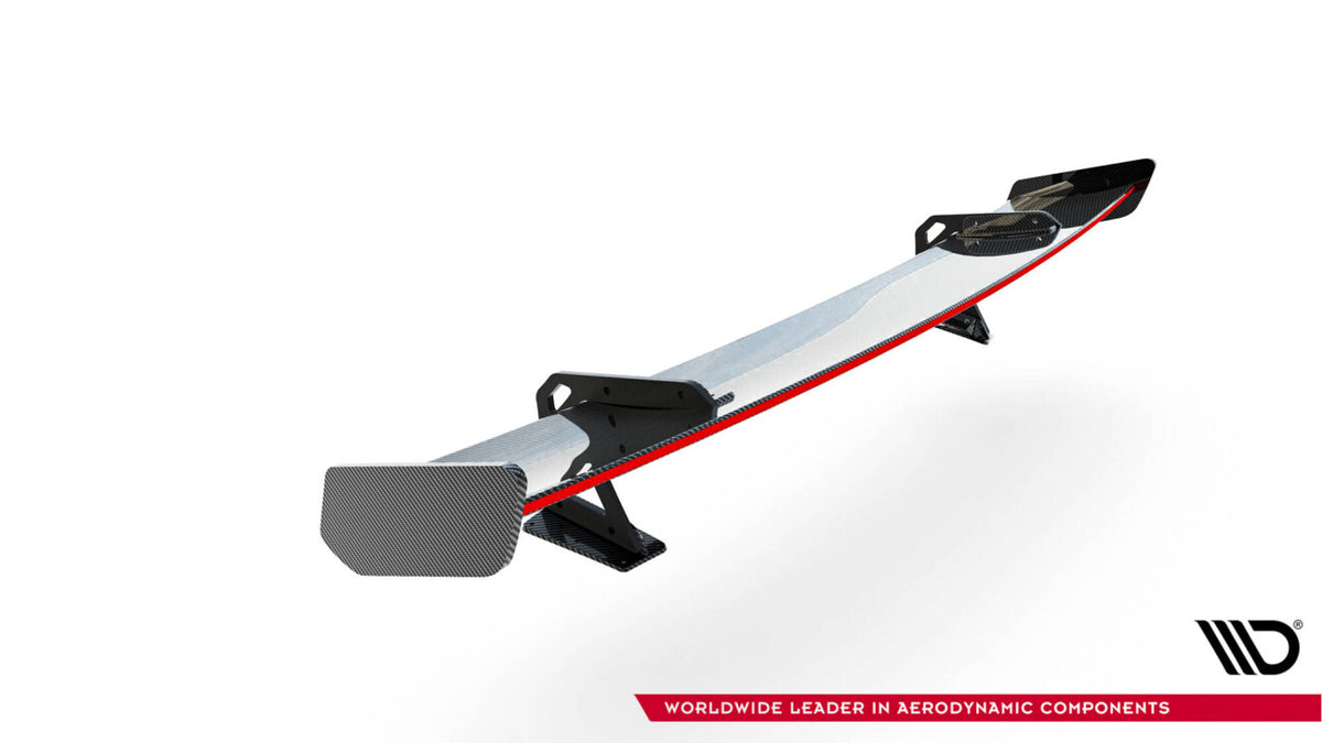 Carbon Heckspoiler Heckflügel mit Schwan Halterung + LED passend für Audi A5 / A5 S-Line / S5 / RS5 Coupe F5 / F5 FL
