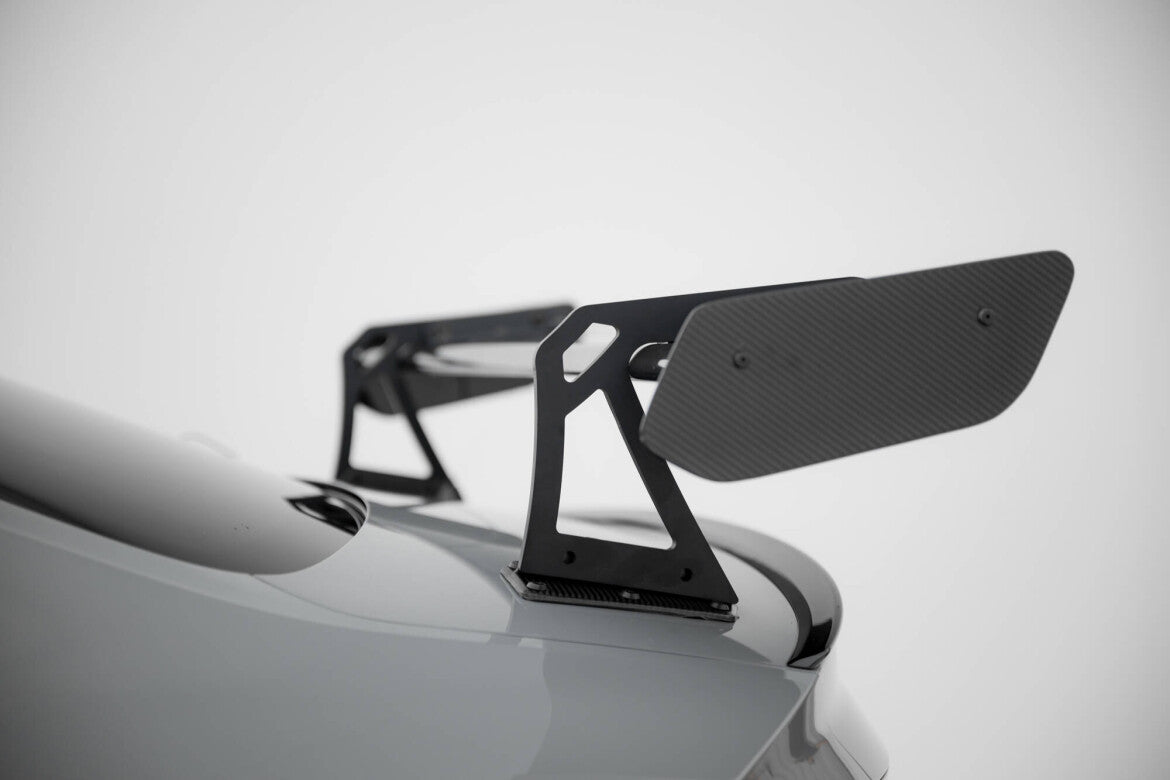 Carbon Heckspoiler Heckflügel mit Schwan Halterung + LED passend für Audi A5 / A5 S-Line / S5 / RS5 Coupe F5 / F5 FL