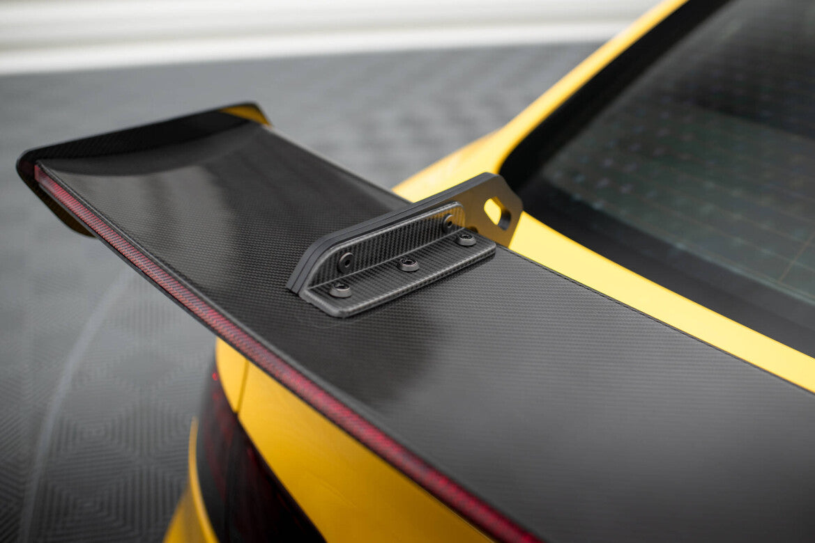 Carbon Heckspoiler Heckflügel mit Schwan Halterung + LED passend für Audi A5 Coupe 8T