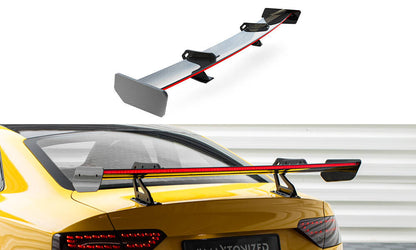 Carbon Heckspoiler Heckflügel mit Schwan Halterung + LED passend für Audi A5 Coupe 8T