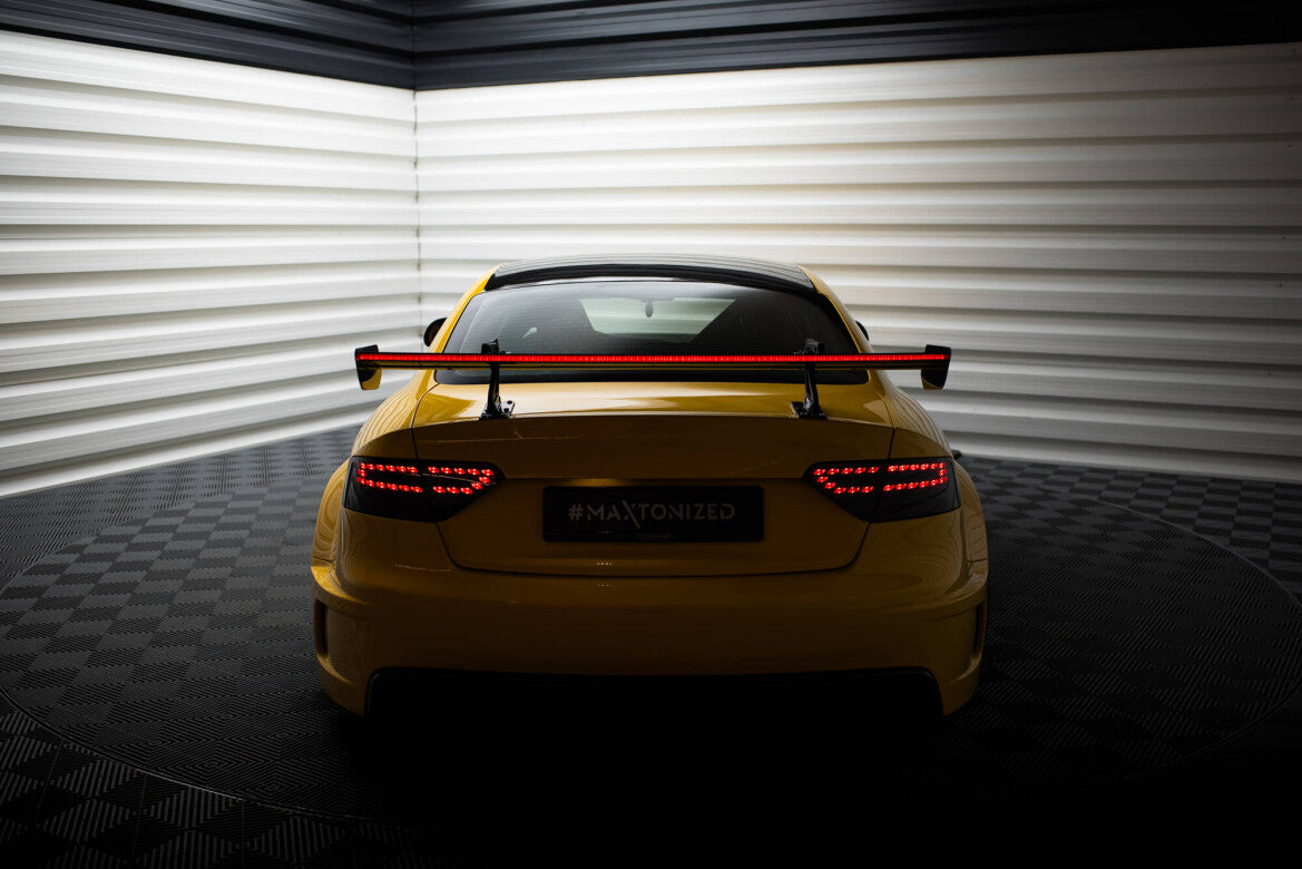 Carbon Heckspoiler Heckflügel mit Schwan Halterung + LED passend für Audi A5 Coupe 8T