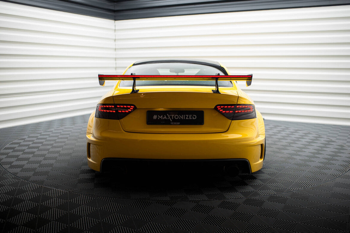 Carbon Heckspoiler Heckflügel mit Schwan Halterung + LED passend für Audi A5 Coupe 8T