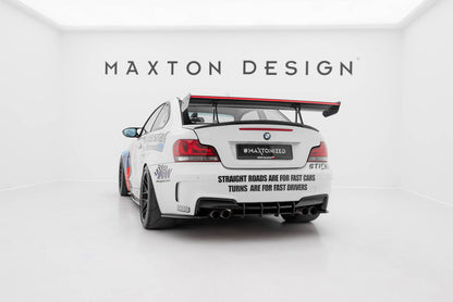 Carbon Heckspoiler Heckflügel mit Schwan Halterung + LED passend für BMW 1er M E82
