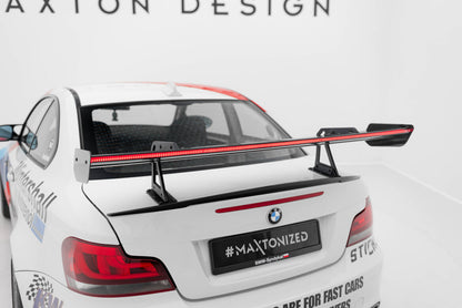 Carbon Heckspoiler Heckflügel mit Schwan Halterung + LED passend für BMW 1er M E82
