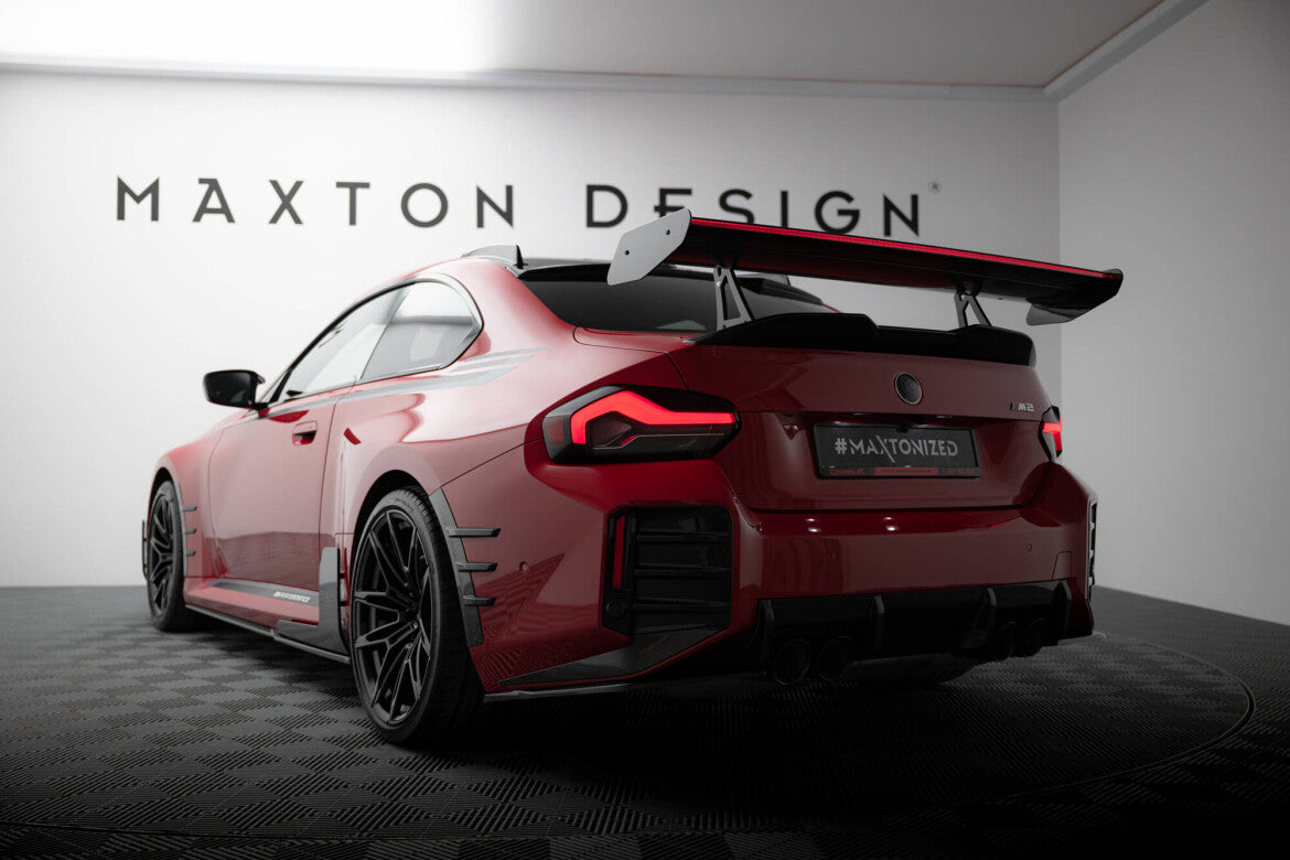 Carbon Heckspoiler Heckflügel mit Schwan Halterung + LED passend für BMW M2 G87