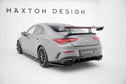 Carbon Heckspoiler Heckflügel mit Schwan Halterung + LED passend für Mercedes CLA Coupe C118 / C118 FL