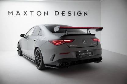 Carbon Heckspoiler Heckflügel mit Schwan Halterung + LED passend für Mercedes CLA Coupe C118 / C118 FL