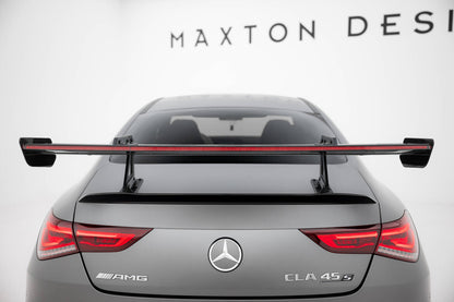 Carbon Heckspoiler Heckflügel mit Schwan Halterung + LED passend für Mercedes CLA Coupe C118 / C118 FL