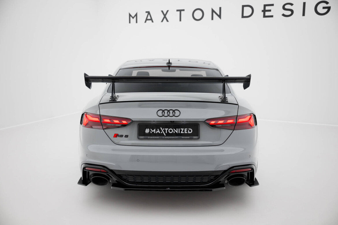 Carbon Heckspoiler Heckflügel mit Schwan Halterung passend für Audi A5 / A5 S-Line / S5 / RS5 Coupe F5 / F5 FL