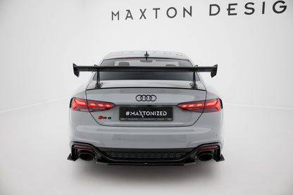 Carbon Heckspoiler Heckflügel mit Schwan Halterung passend für Audi A5 / A5 S-Line / S5 / RS5 Coupe F5 / F5 FL