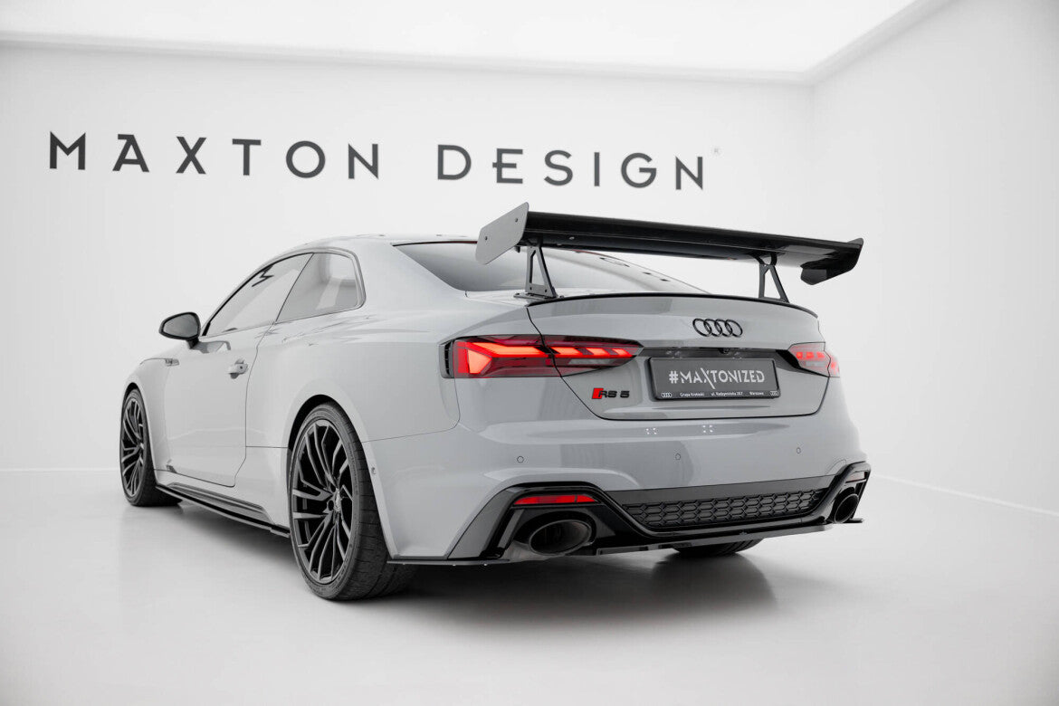Carbon Heckspoiler Heckflügel mit Schwan Halterung passend für Audi A5 / A5 S-Line / S5 / RS5 Coupe F5 / F5 FL