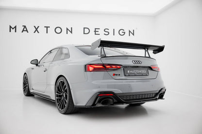 Carbon Heckspoiler Heckflügel mit Schwan Halterung passend für Audi A5 / A5 S-Line / S5 / RS5 Coupe F5 / F5 FL