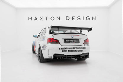 Carbon Heckspoiler Heckflügel mit Schwan Halterung passend für BMW 1er M E82