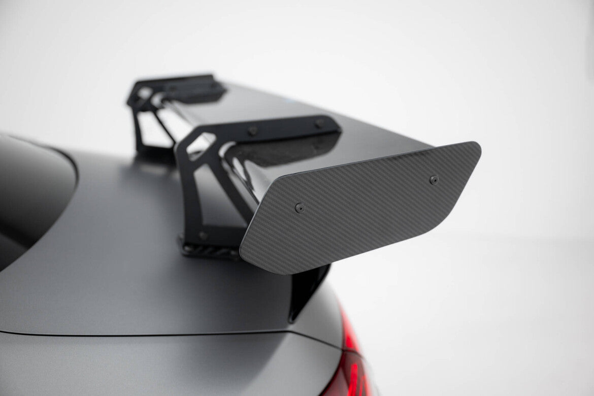 Carbon Heckspoiler Heckflügel mit Schwan Halterung passend für Mercedes CLA Coupe C118 / C118 FL
