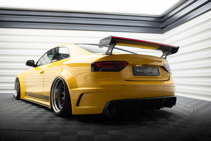 Carbon Heckspoiler Heckflügel Standfuß Außen + LED passend für Audi A5 Coupe 8T