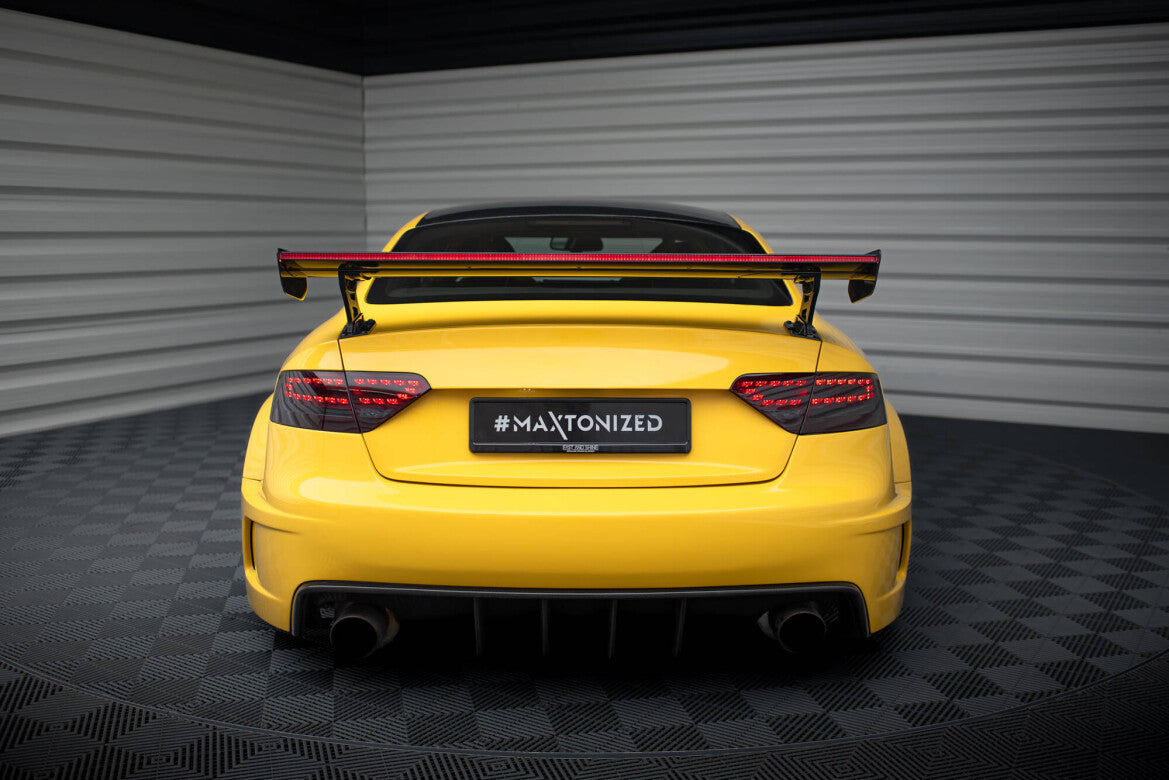 Carbon Heckspoiler Heckflügel Standfuß Außen + LED passend für Audi A5 Coupe 8T