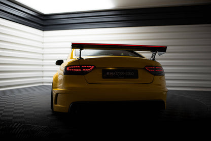 Carbon Heckspoiler Heckflügel Standfuß Außen + LED passend für Audi A5 Coupe 8T