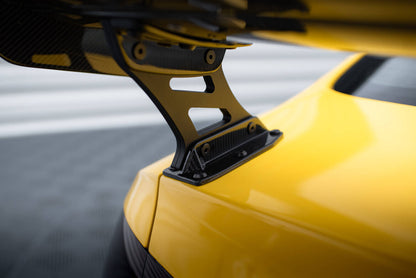 Carbon Heckspoiler Heckflügel Standfuß Außen + LED passend für Audi A5 Coupe 8T