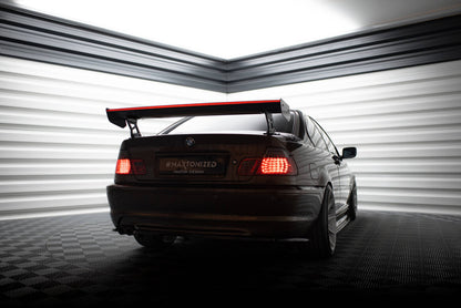 Carbon Heckspoiler Heckflügel Standfuß Außen + LED passend für BMW 3er Coupe E46