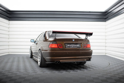 Carbon Heckspoiler Heckflügel Standfuß Außen + LED passend für BMW 3er Coupe E46