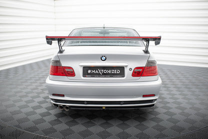 Carbon Heckspoiler Heckflügel Standfuß Außen + LED passend für BMW 3er Coupe E46