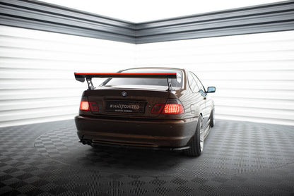 Carbon Heckspoiler Heckflügel Standfuß Außen + LED passend für BMW 3er Coupe E46