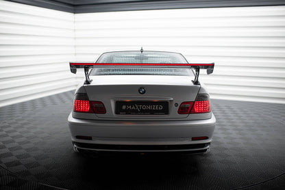 Carbon Heckspoiler Heckflügel Standfuß Außen + LED passend für BMW 3er Coupe E46
