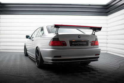 Carbon Heckspoiler Heckflügel Standfuß Außen + LED passend für BMW 3er Coupe E46