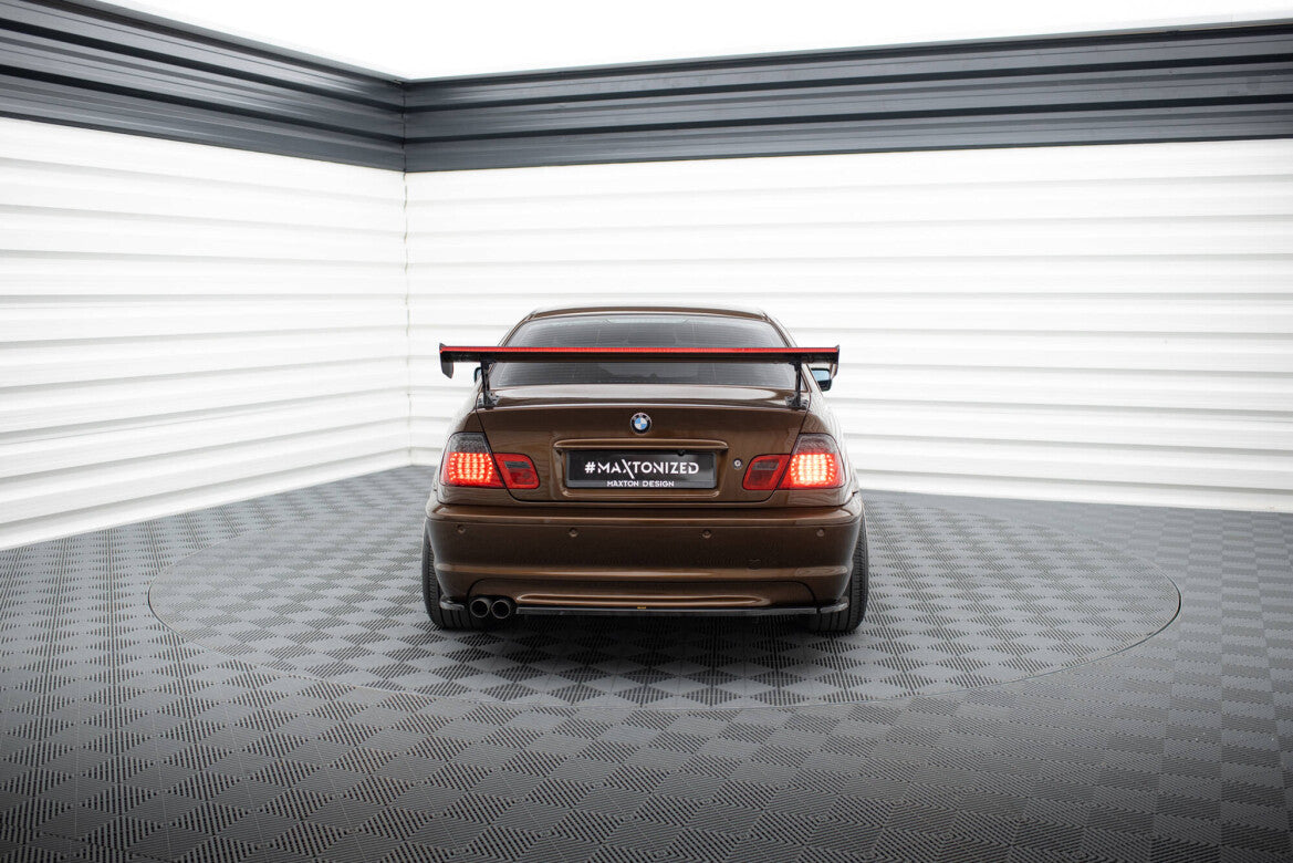 Carbon Heckspoiler Heckflügel Standfuß Außen + LED passend für BMW 3er Coupe E46