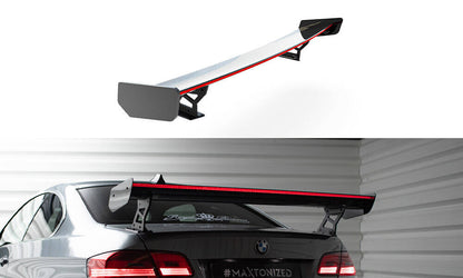 Carbon Heckspoiler Heckflügel Standfuß Außen + LED passend für BMW 3er / M3 Coupe E92