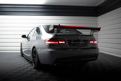 Carbon Heckspoiler Heckflügel Standfuß Außen + LED passend für BMW 3er / M3 Coupe E92
