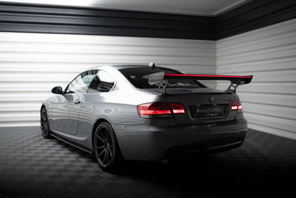 Carbon Heckspoiler Heckflügel Standfuß Außen + LED passend für BMW 3er / M3 Coupe E92