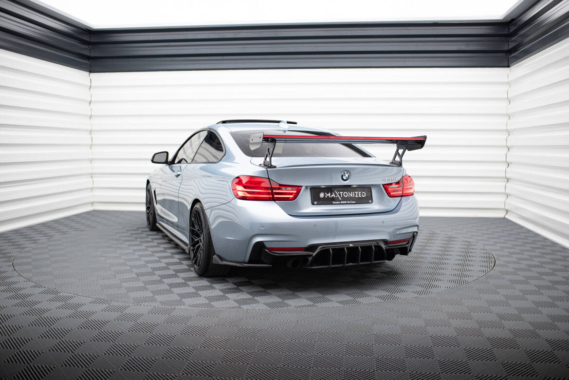 Carbon Heckspoiler Heckflügel Standfuß Außen + LED passend für BMW 4er F32 / 4 F32 M-Paket Coupe