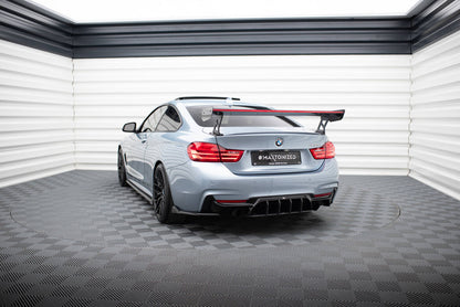 Carbon Heckspoiler Heckflügel Standfuß Außen + LED passend für BMW 4er F32 / 4 F32 M-Paket Coupe