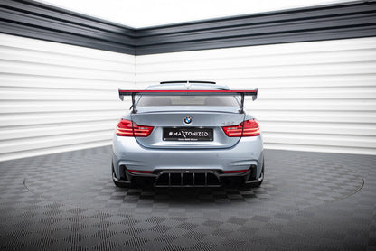 Carbon Heckspoiler Heckflügel Standfuß Außen + LED passend für BMW 4er F32 / 4 F32 M-Paket Coupe