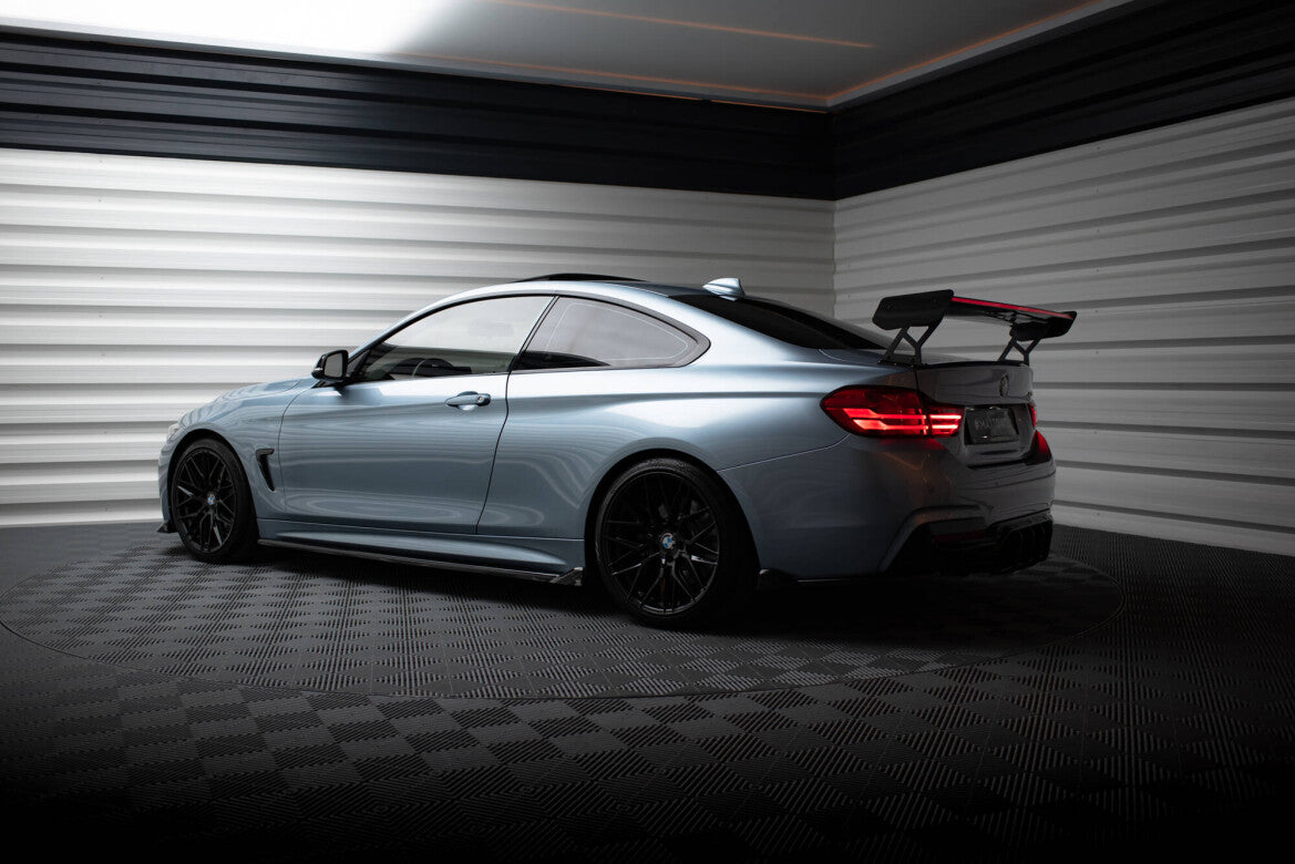 Carbon Heckspoiler Heckflügel Standfuß Außen + LED passend für BMW 4er F32 / 4 F32 M-Paket Coupe