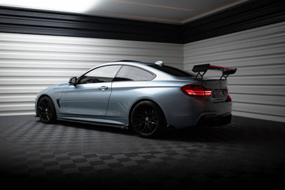 Carbon Heckspoiler Heckflügel Standfuß Außen + LED passend für BMW 4er F32 / 4 F32 M-Paket Coupe