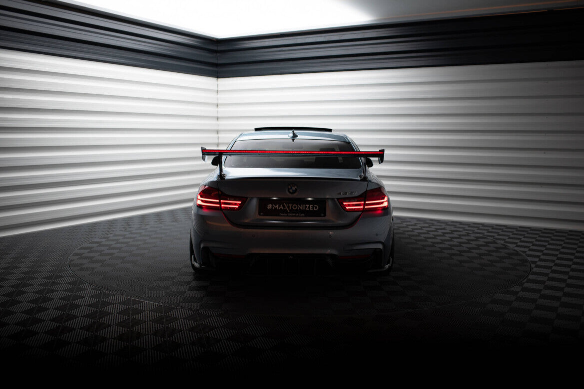Carbon Heckspoiler Heckflügel Standfuß Außen + LED passend für BMW 4er F32 / 4 F32 M-Paket Coupe