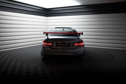 Carbon Heckspoiler Heckflügel Standfuß Außen + LED passend für BMW 4er F32 / 4 F32 M-Paket Coupe