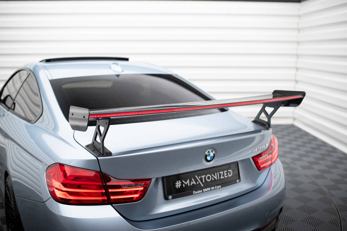 Carbon Heckspoiler Heckflügel Standfuß Außen + LED passend für BMW 4er F32 / 4 F32 M-Paket Coupe