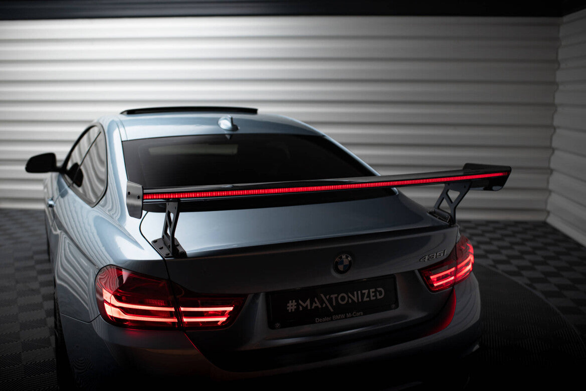 Carbon Heckspoiler Heckflügel Standfuß Außen + LED passend für BMW 4er F32 / 4 F32 M-Paket Coupe