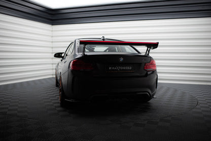 Carbon Heckspoiler Heckflügel Standfuß Außen + LED passend für BMW M2 F87 / 2 / 2 M-Paket F22