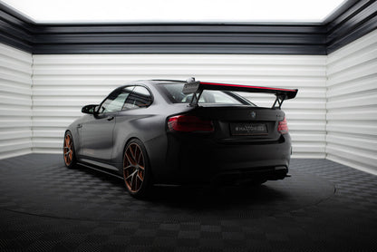 Carbon Heckspoiler Heckflügel Standfuß Außen + LED passend für BMW M2 F87 / 2 / 2 M-Paket F22